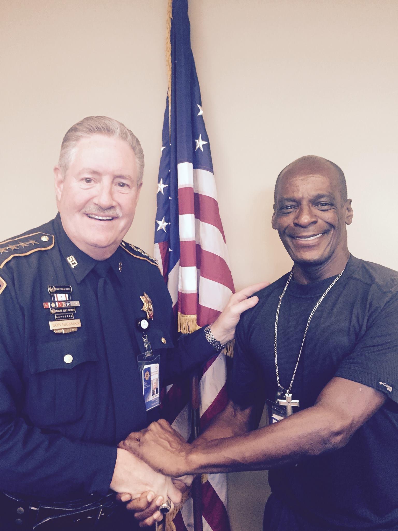 Dale Ray Smith with former Harris County Sheriff Ron Hickman
